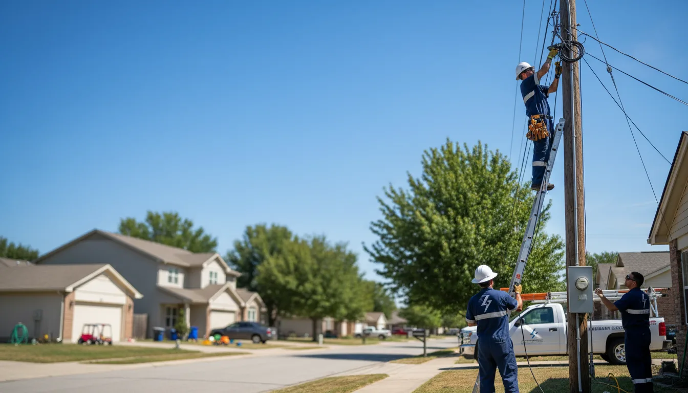Residential electrician providing installation services in Cotton Center, TX